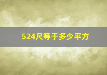 524尺等于多少平方