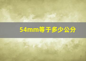 54mm等于多少公分