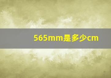 565mm是多少cm