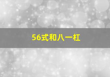 56式和八一杠