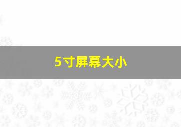 5寸屏幕大小