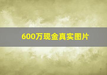 600万现金真实图片