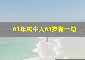 61年属牛人63岁有一劫