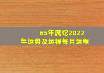 65年属蛇2022年运势及运程每月运程