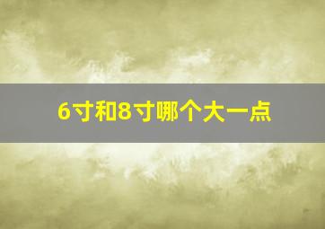 6寸和8寸哪个大一点