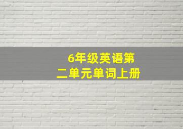 6年级英语第二单元单词上册