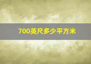 700英尺多少平方米