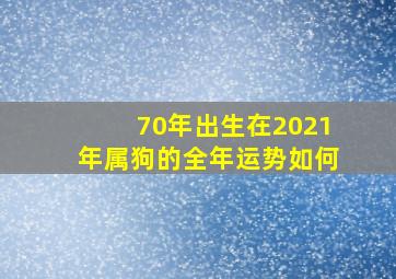 70年出生在2021年属狗的全年运势如何