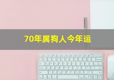 70年属狗人今年运