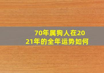 70年属狗人在2021年的全年运势如何