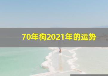 70年狗2021年的运势