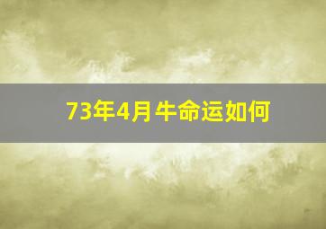 73年4月牛命运如何