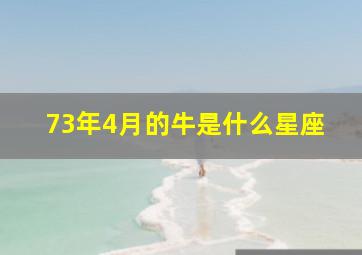 73年4月的牛是什么星座