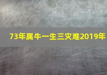 73年属牛一生三灾难2019年