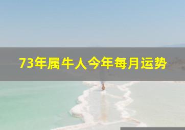 73年属牛人今年每月运势