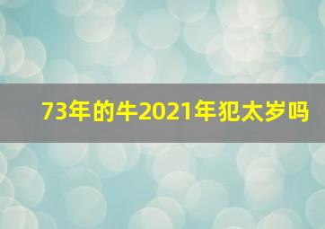 73年的牛2021年犯太岁吗