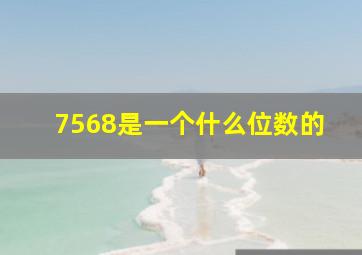 7568是一个什么位数的