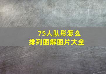 75人队形怎么排列图解图片大全