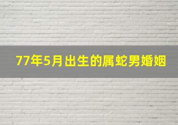 77年5月出生的属蛇男婚姻