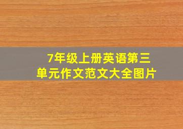 7年级上册英语第三单元作文范文大全图片