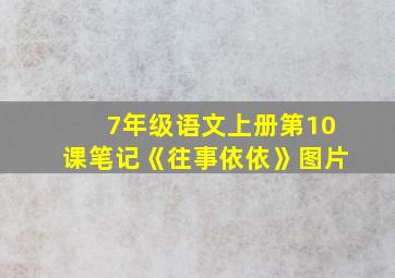 7年级语文上册第10课笔记《往事依依》图片