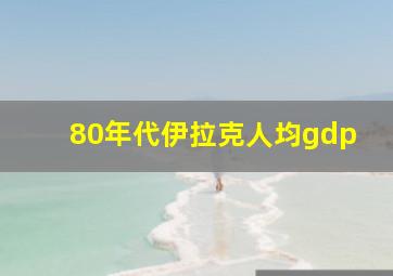 80年代伊拉克人均gdp