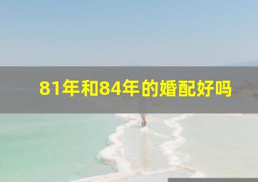 81年和84年的婚配好吗