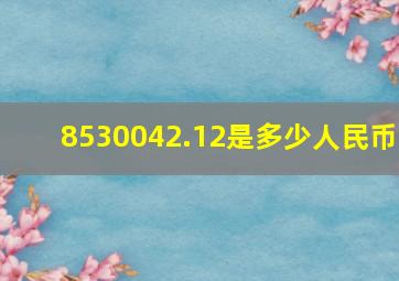 8530042.12是多少人民币