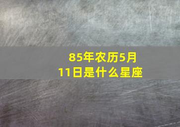 85年农历5月11日是什么星座