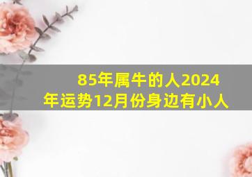 85年属牛的人2024年运势12月份身边有小人