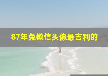 87年兔微信头像最吉利的