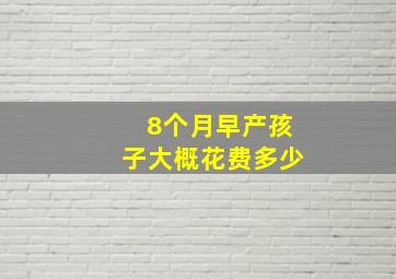 8个月早产孩子大概花费多少