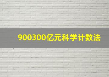 900300亿元科学计数法