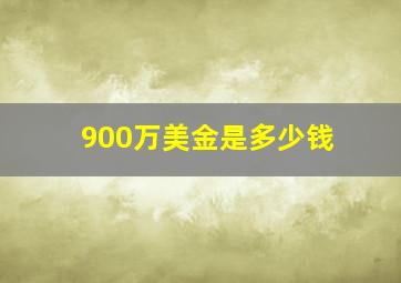 900万美金是多少钱