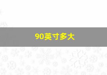 90英寸多大