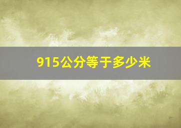 915公分等于多少米