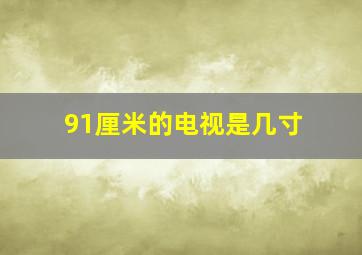 91厘米的电视是几寸