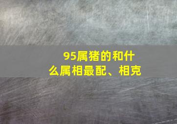 95属猪的和什么属相最配、相克