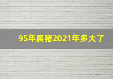 95年属猪2021年多大了