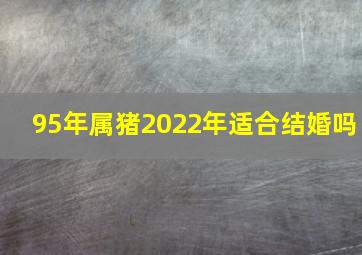 95年属猪2022年适合结婚吗