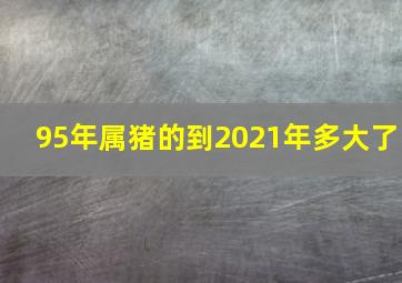 95年属猪的到2021年多大了