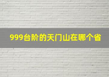 999台阶的天门山在哪个省