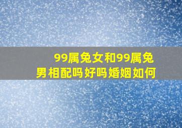 99属兔女和99属兔男相配吗好吗婚姻如何