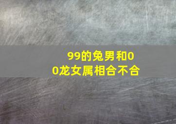 99的兔男和00龙女属相合不合