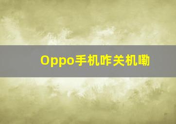 Oppo手机咋关机嘞