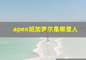 apex班加罗尔是哪里人