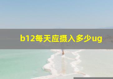 b12每天应摄入多少ug