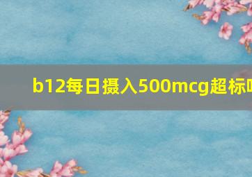 b12每日摄入500mcg超标吗