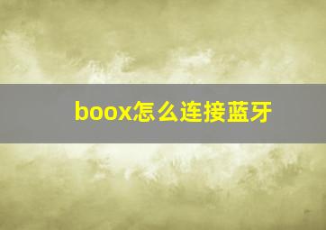 boox怎么连接蓝牙