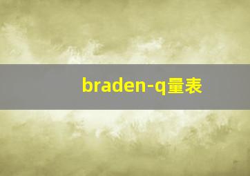 braden-q量表